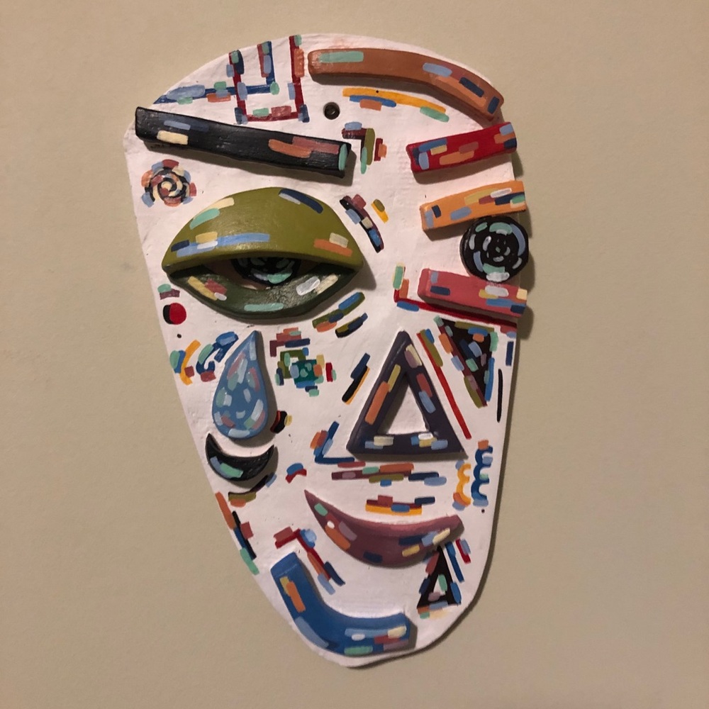 abstract portrait wall decor